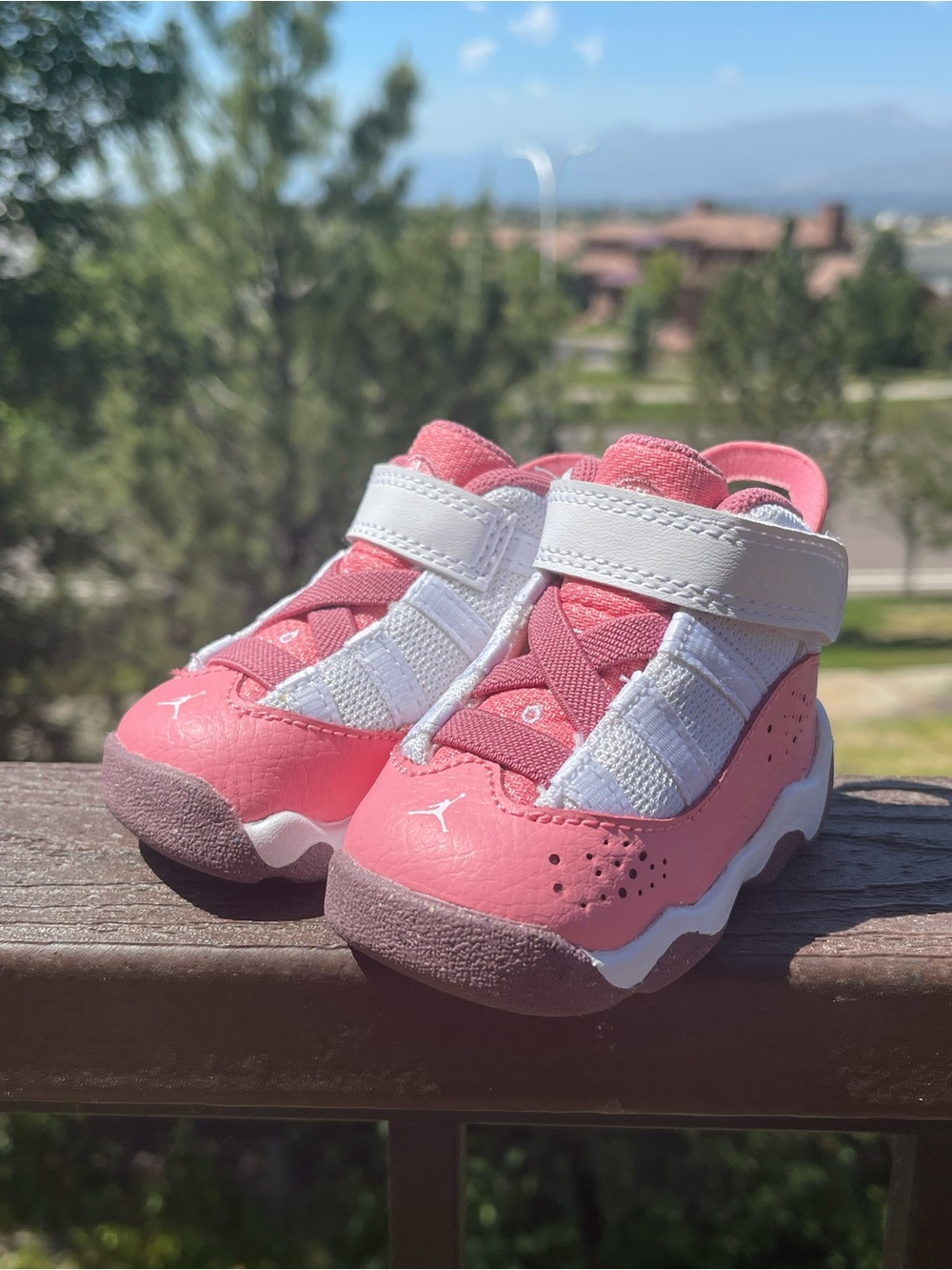 Nike Air Jordan 6 Ring Pink & White Infant/Toddler Sneaker Size 2C